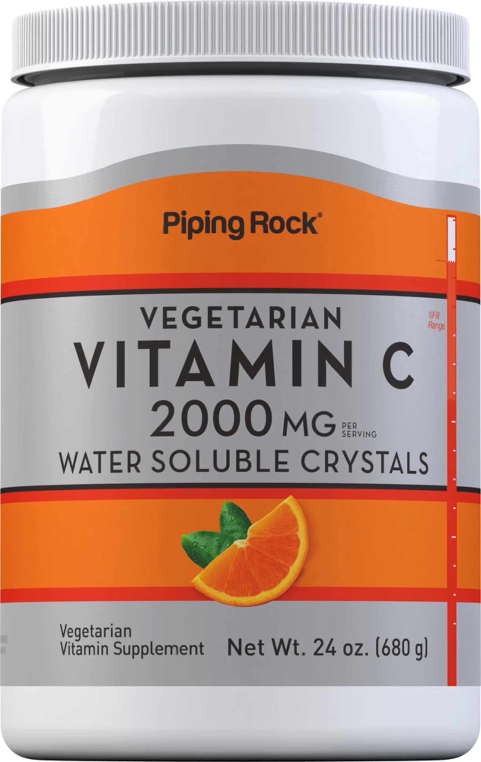 Piping Rock Vitamin C Powder container - front view