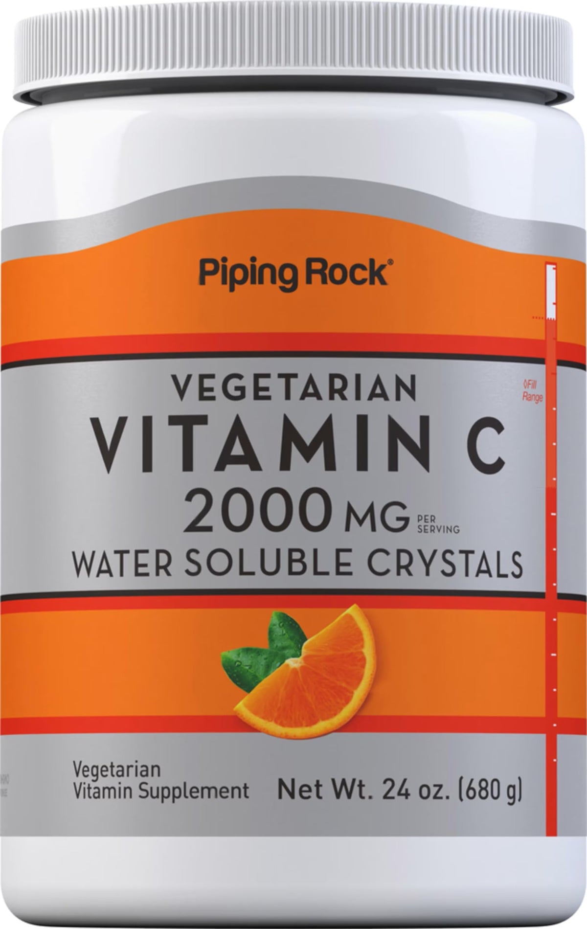 Piping Rock Vitamin C Powder container - front view