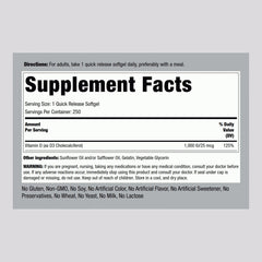 Back view of bottle showing supplement facts