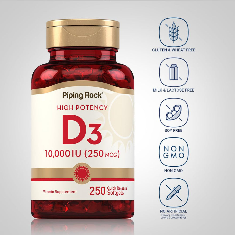 Close-up of Vitamin D3 softgels