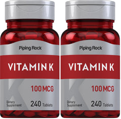Piping Rock Vitamin K 100 mcg, 240 tablets – pack 2 hero image