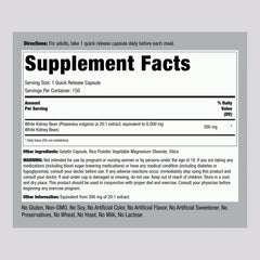 Piping Rock White Kidney Bean Extract bottle standing upright
