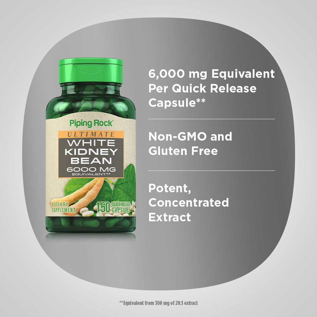 Piping Rock White Kidney Bean Extract packaging and bottle