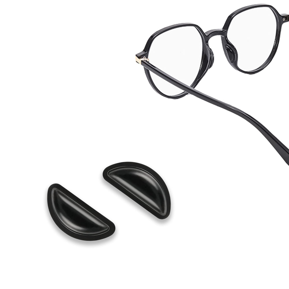 PIPJOY 12 black airbag cushioned eyeglass nose pads close-up