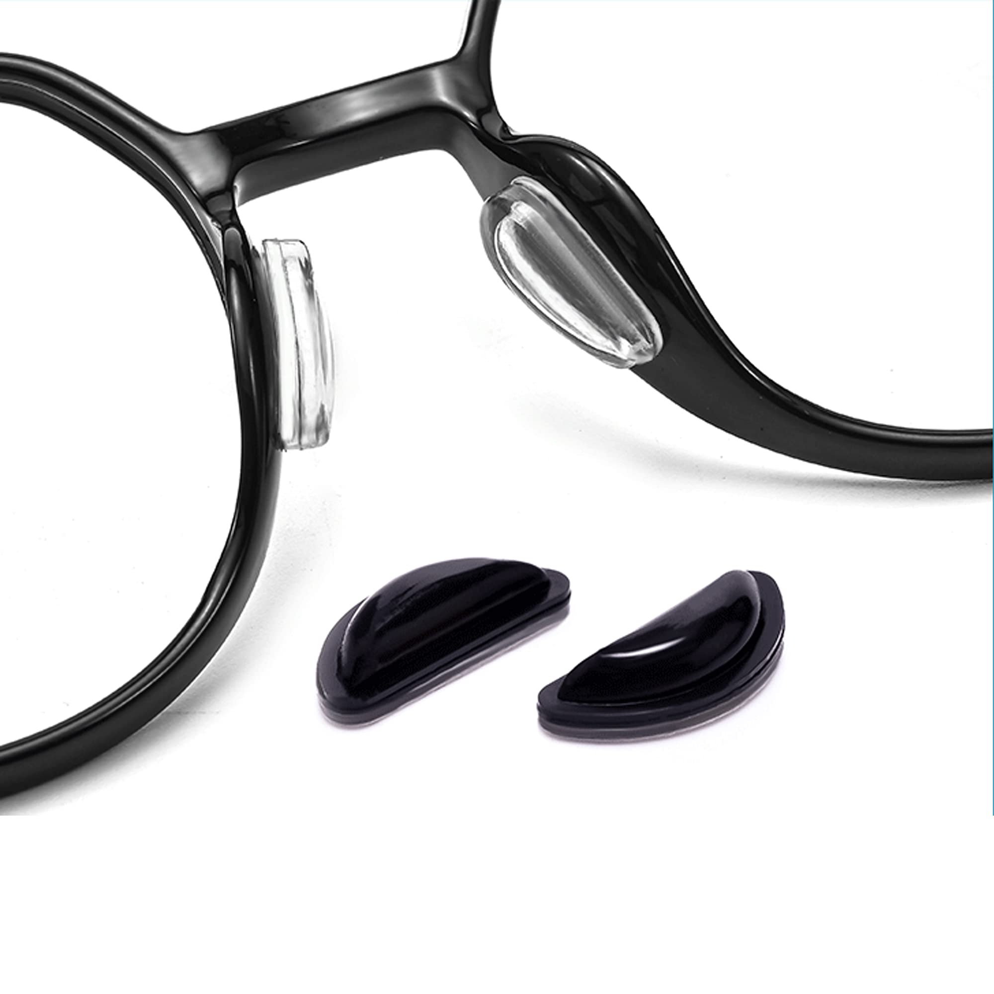 Pack of 12 black nose pads for glasses