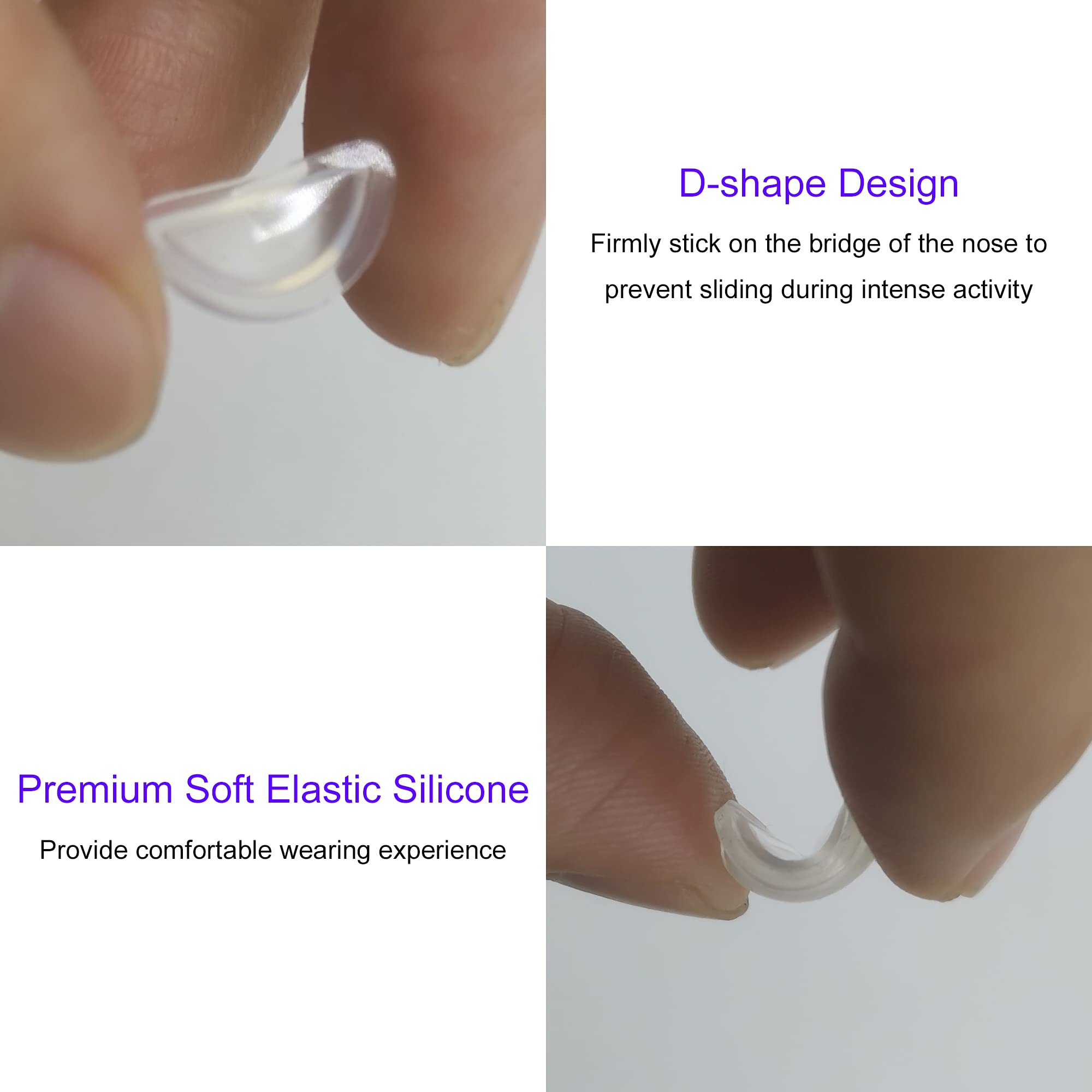 Soft silicone material of PIPJOY nose pads for glasses.