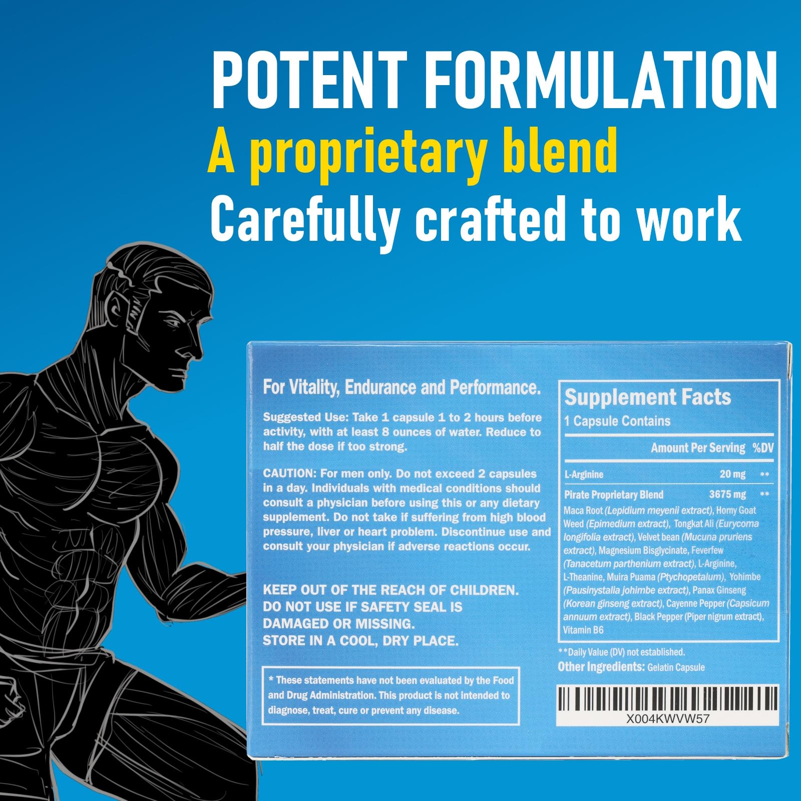 Tongkat ali root included in Pirate blend