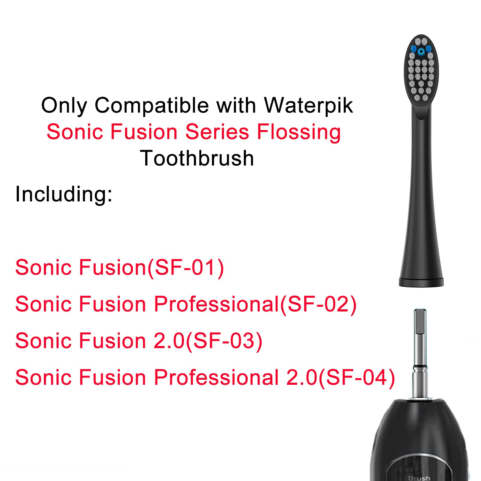 Pisoniclea replacement heads for Waterpik Sonic Fusion 2.0 SF03/SF04