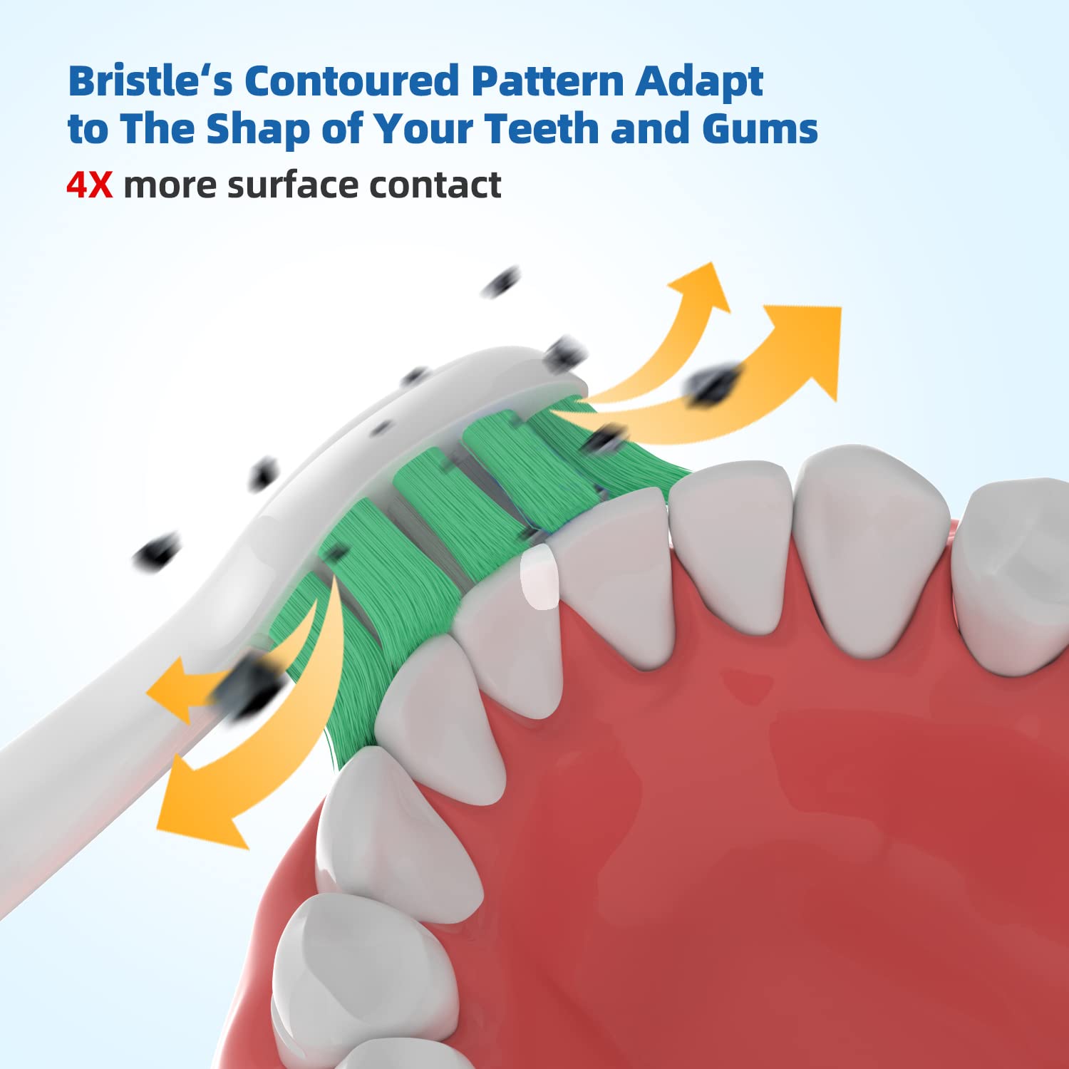 Indicator bristles fading to white signal replacement
