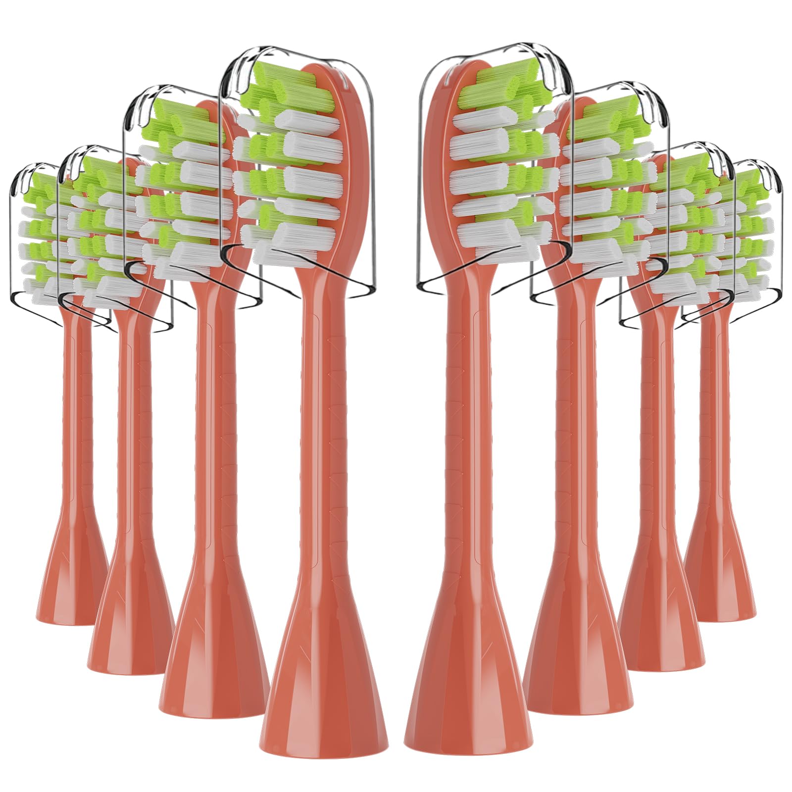 Pisonicleara One Series replacement toothbrush heads 8-pack compatible with Philips Sonicare BH1022 HY1100 HY1102
