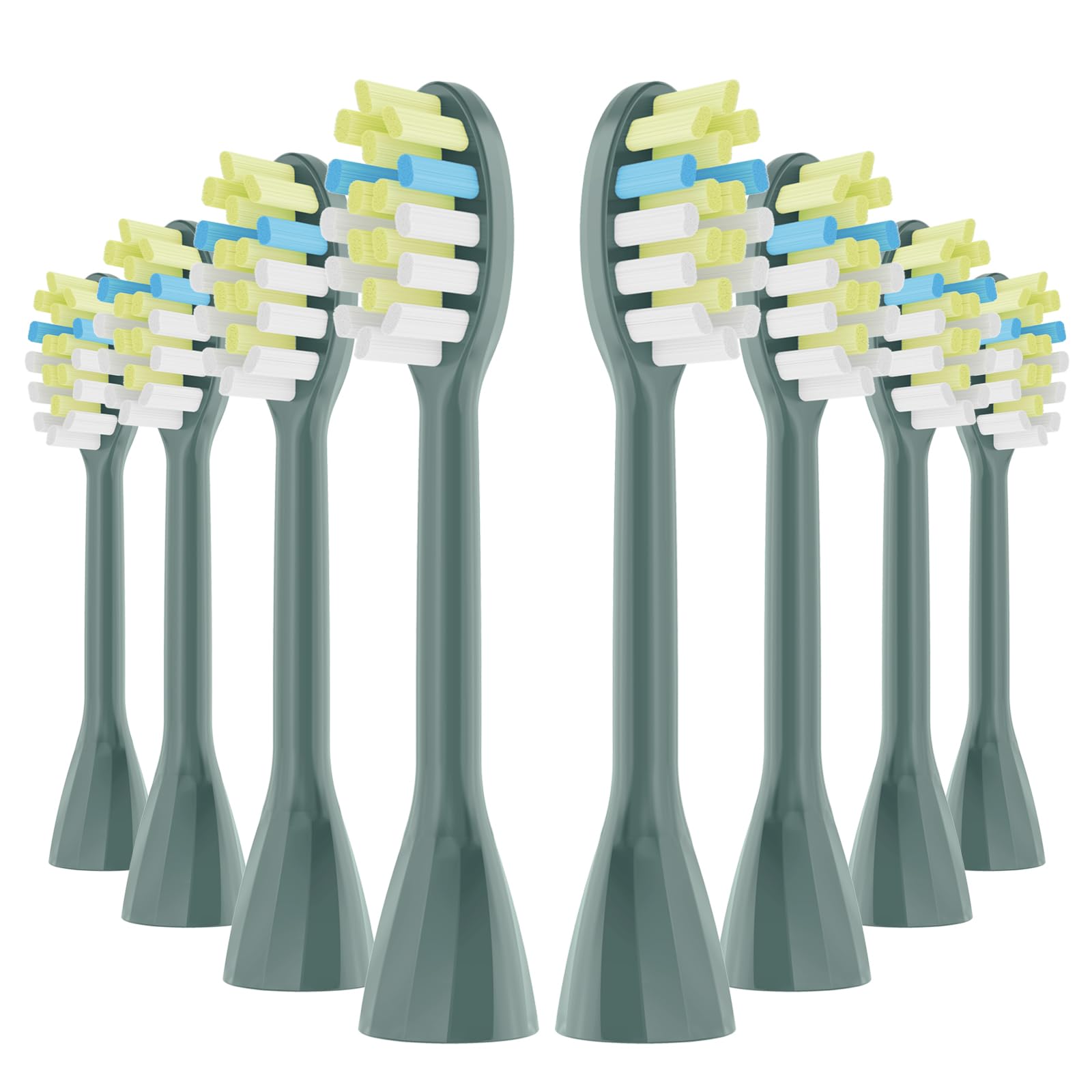 Pisonicleara One Series replacement toothbrush heads 8-pack