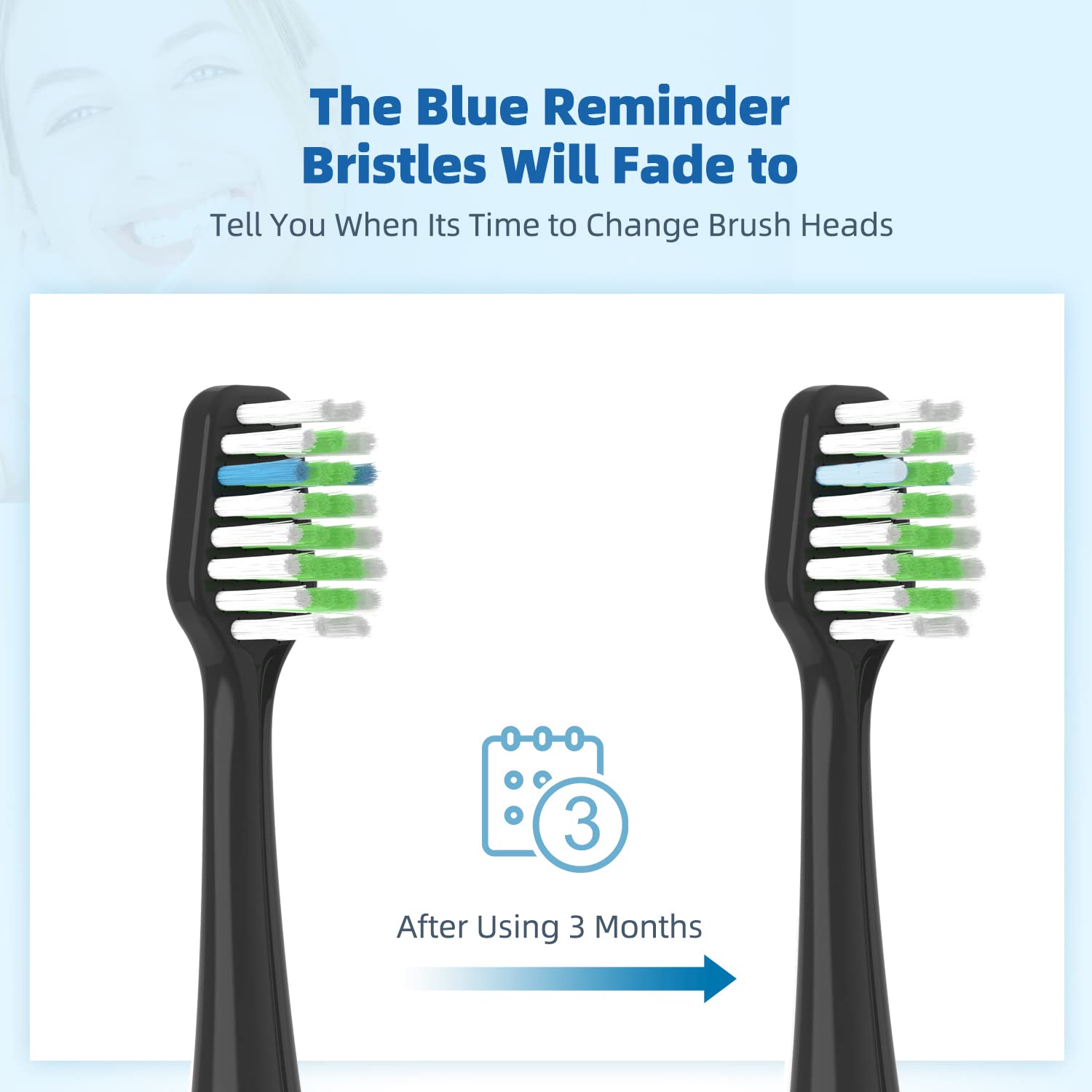Pisonicleara replacement toothbrush heads 8-pack