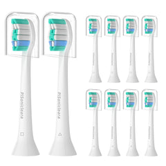 Pisonicleara 10-pack replacement toothbrush heads - front view