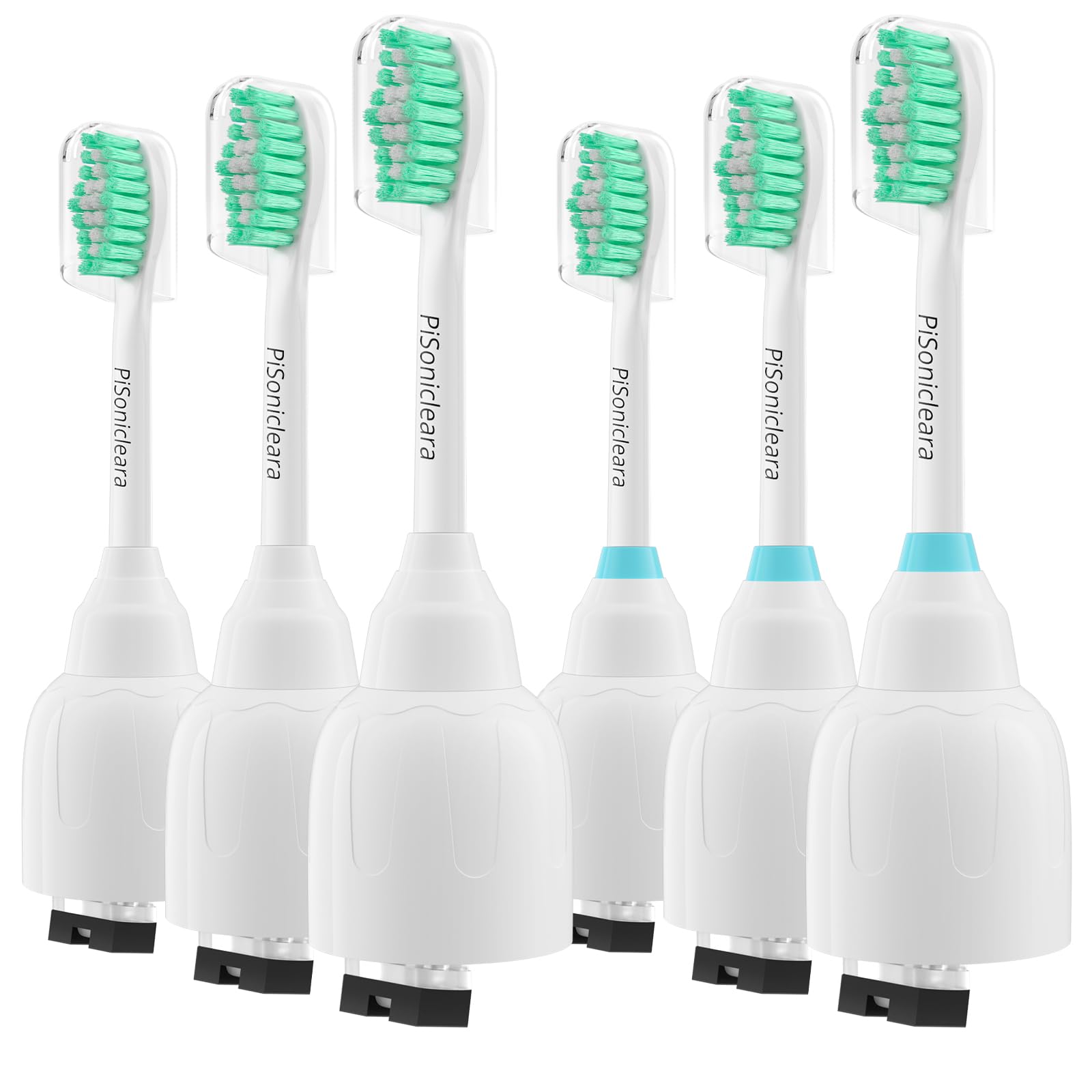 Pisonicleara 6-pack toothbrush heads compatible with Philips Sonicare E-Series (HX7001/HX7022)