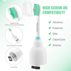 Independent sealed-packaging with hygienic cap for each toothbrush head