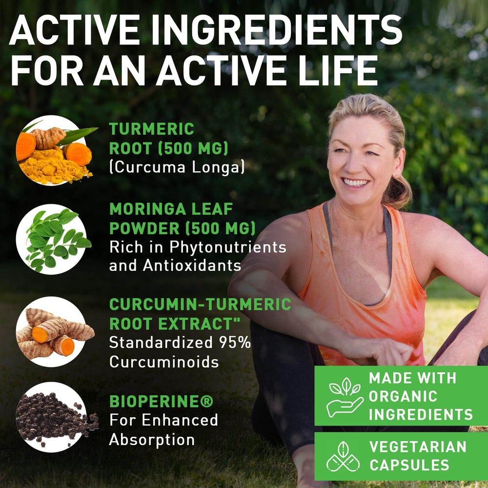 Turmeric extract label showing 95% curcuminoids