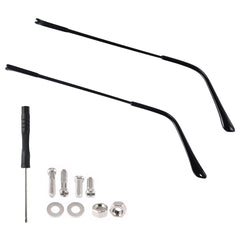 PKRFCJ black eyeglasses arm replacement showing 138mm length and 3mm width