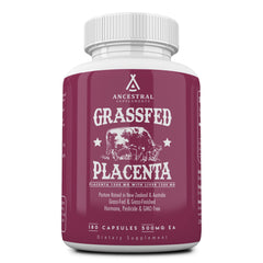 Bottle of Ancestral Supplements Grass Fed Placenta with Liver, 180 capsules