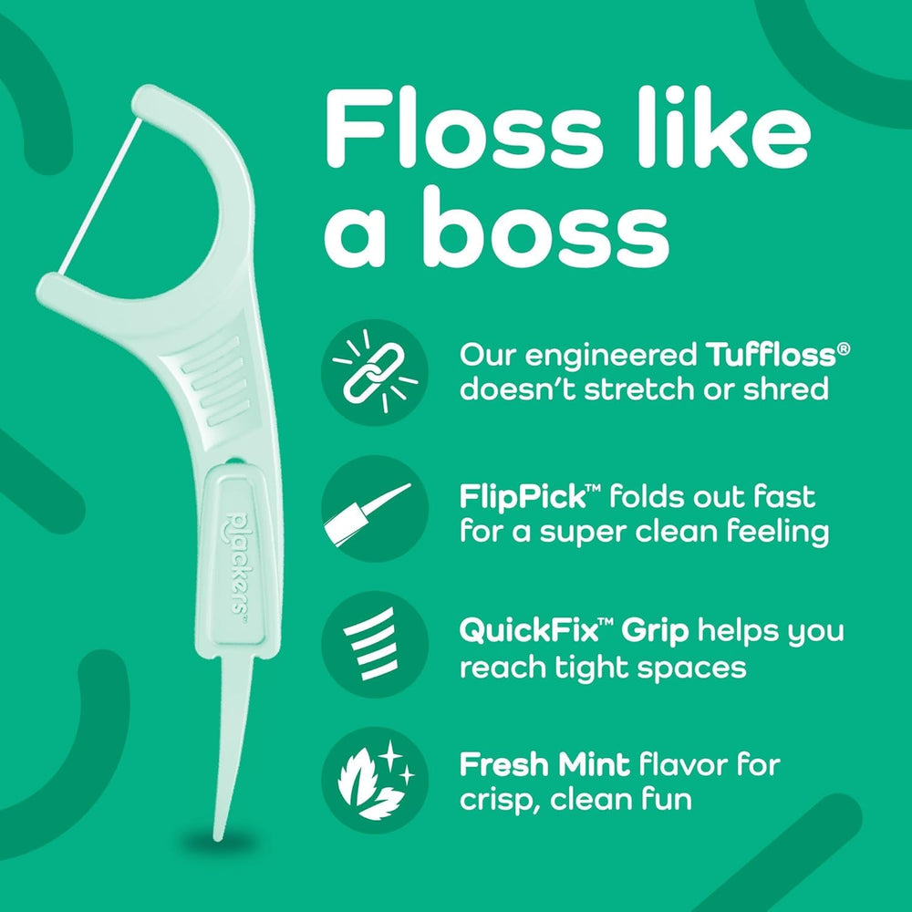 Floss pick with integrated FlipPick tool