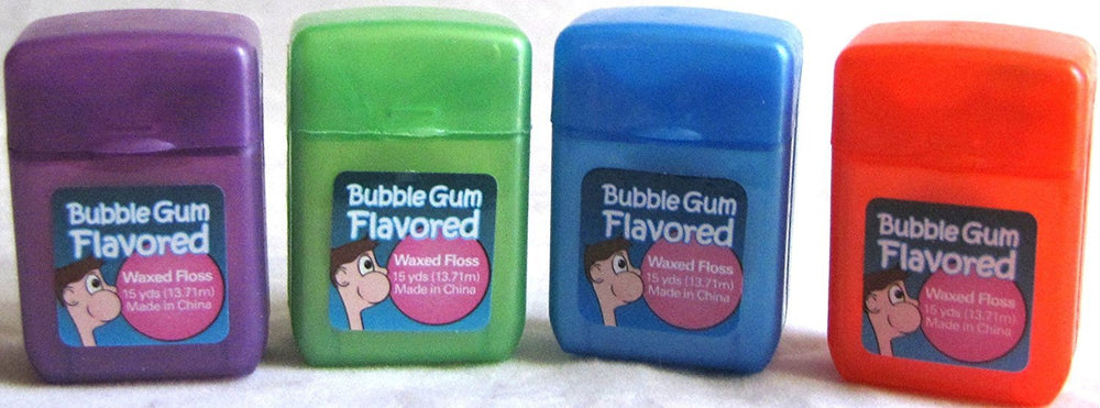 Plak Smacker Bubble Gum Flavored Floss, 15 yd, 4-pack