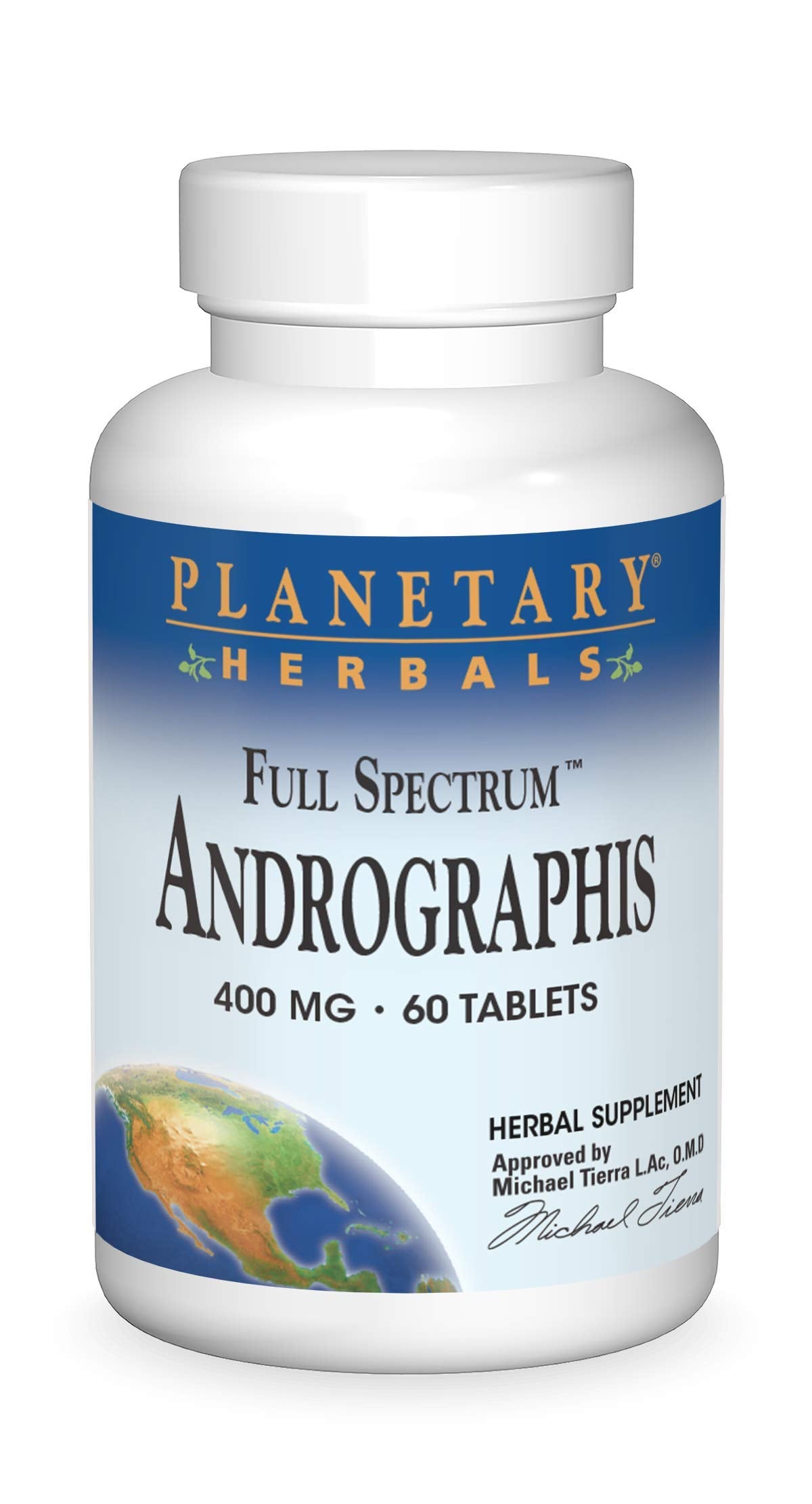 Planetary Herbals Andrographis 400mg bottle front view