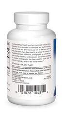 Close-up of label showing 10% andrographolides