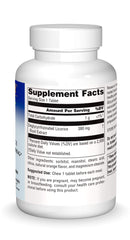 100-count bottle of Planetary Herbals DGL Licorice Tablets