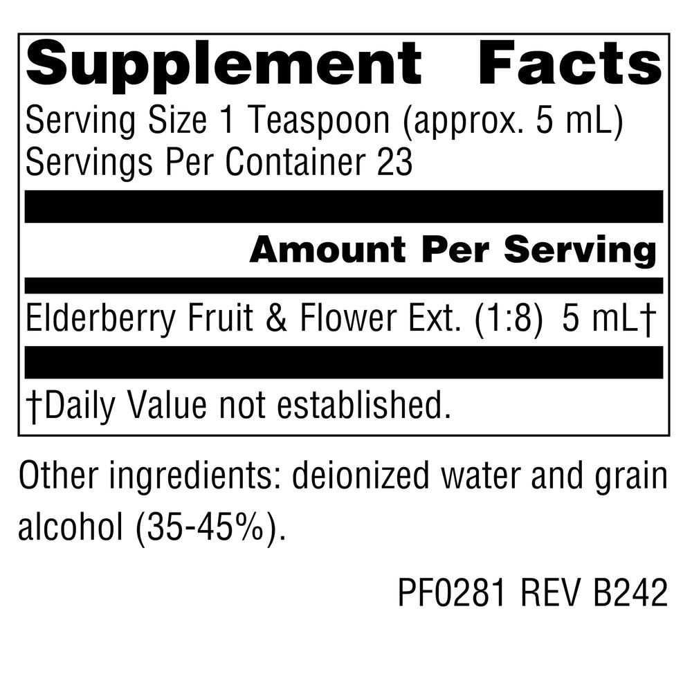 Flower concentrates used in Planetary Herbals Elderberry Fluid Extract