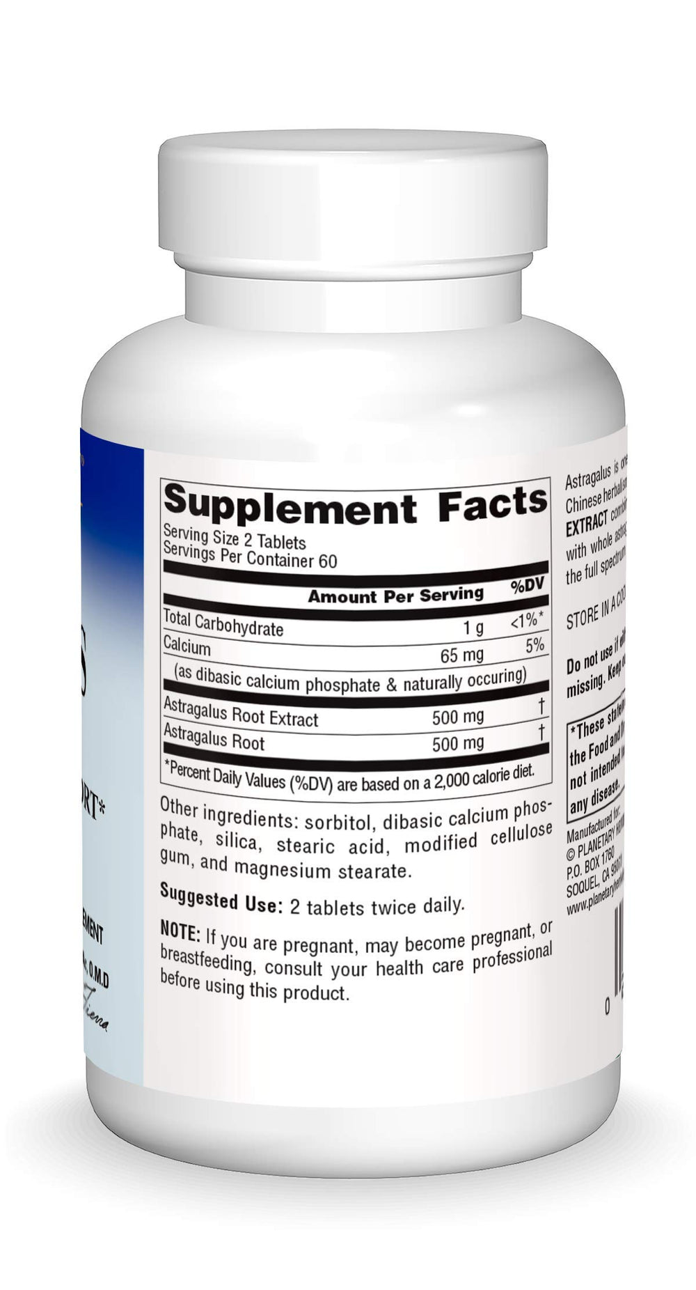 Whole astragalus root and extract components for immune support