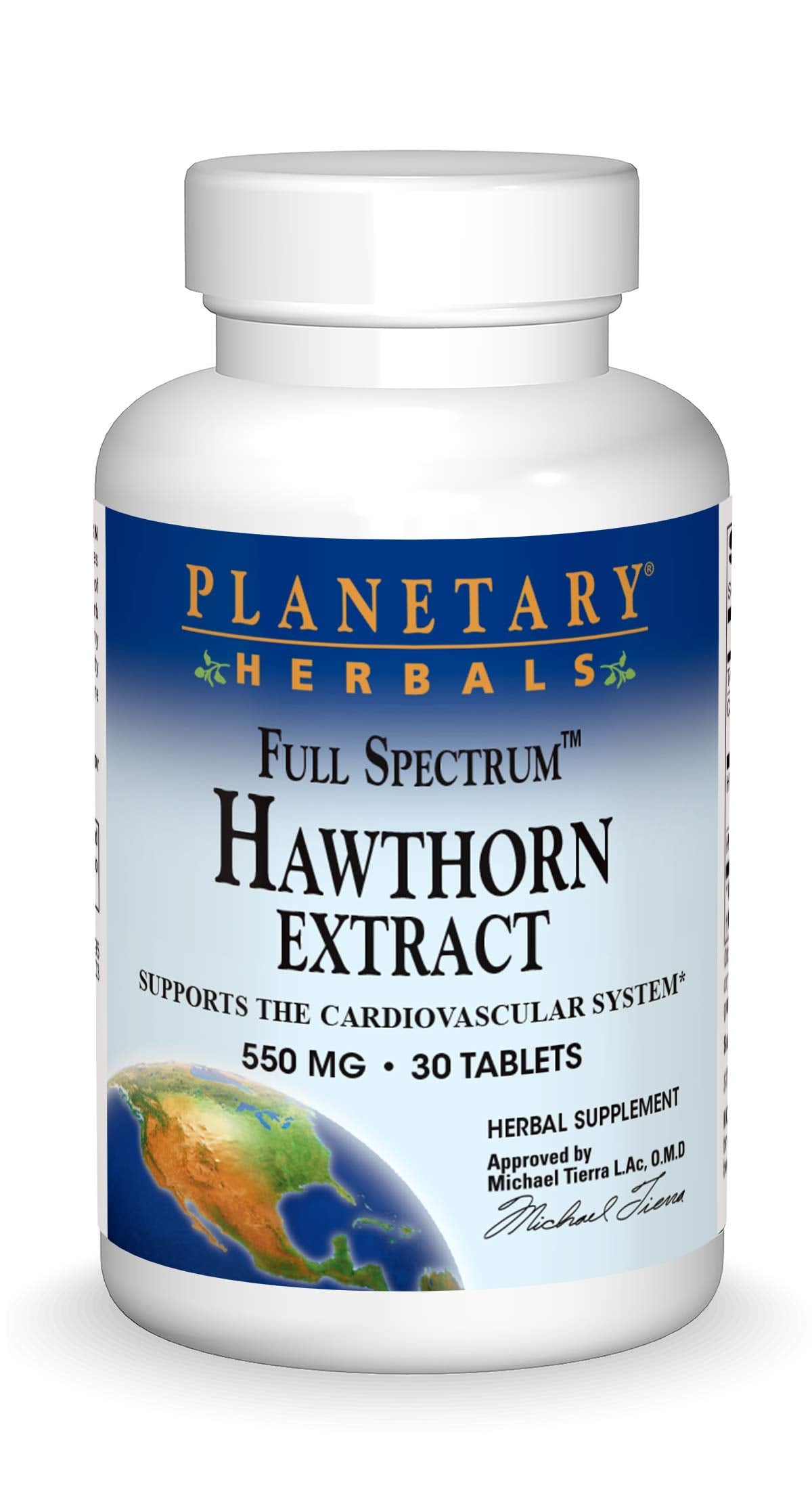 Planetary Herbals Hawthorn Extract tablets bottle