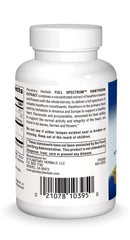 Leaves, flowers and berries of hawthorn plant