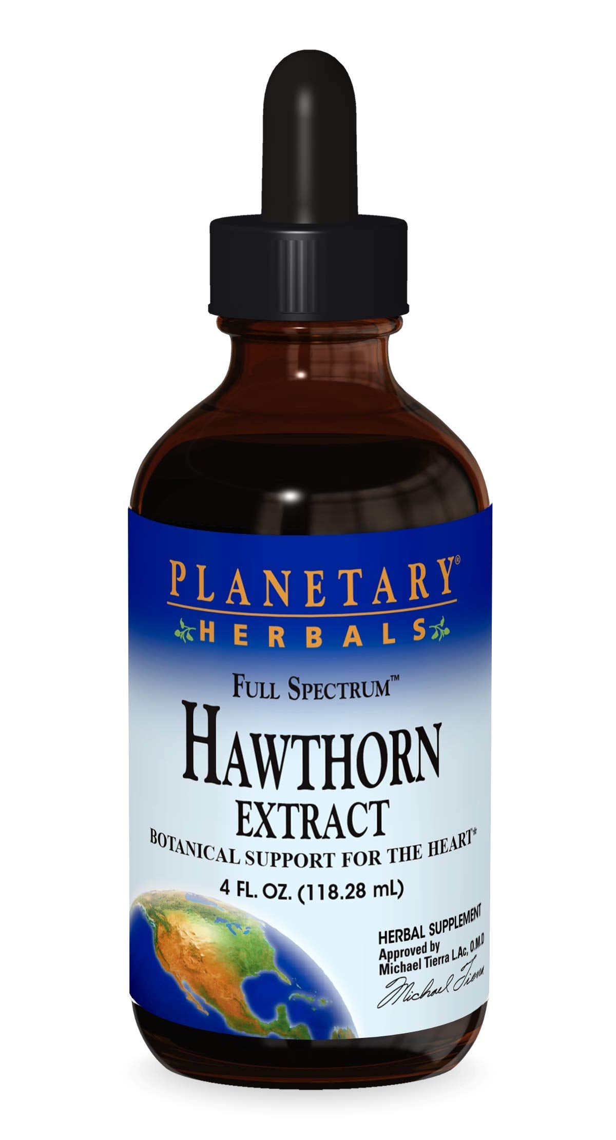 Planetary Herbals Hawthorn liquid extract bottle, 4 oz