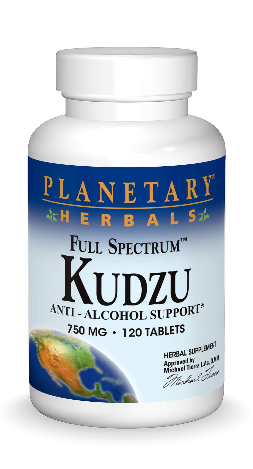 Planetary Herbals Kudzu 120 Count bottle front view