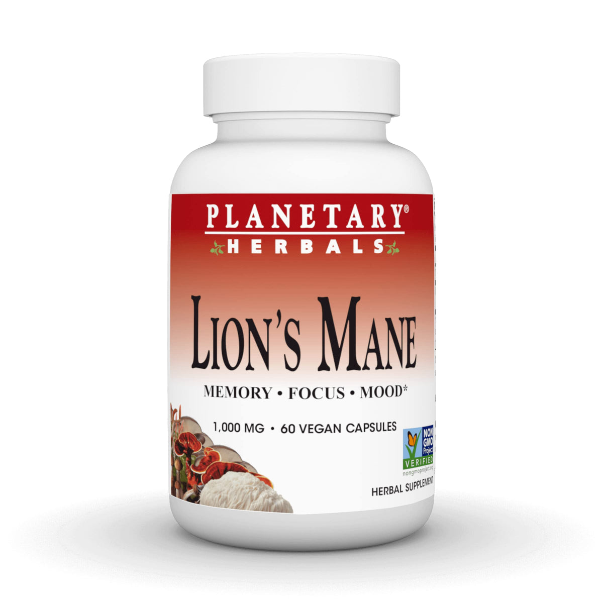 Planetary Herbals Lion's Mane bottle label