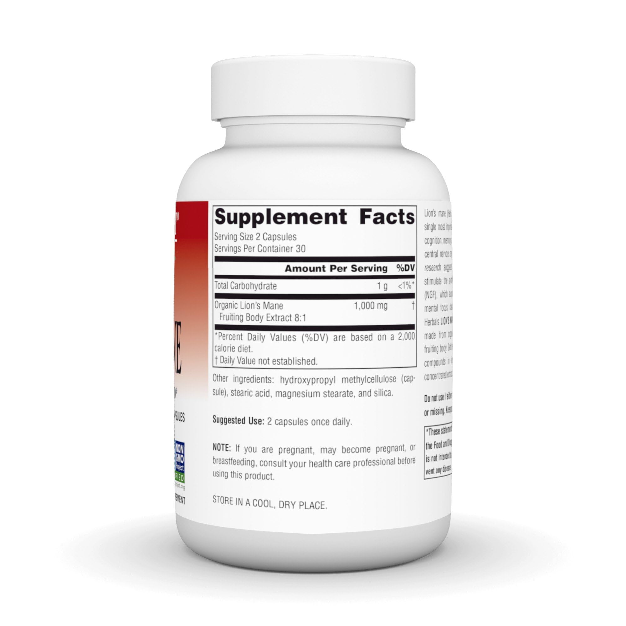 Lion's Mane mushroom artwork on packaging