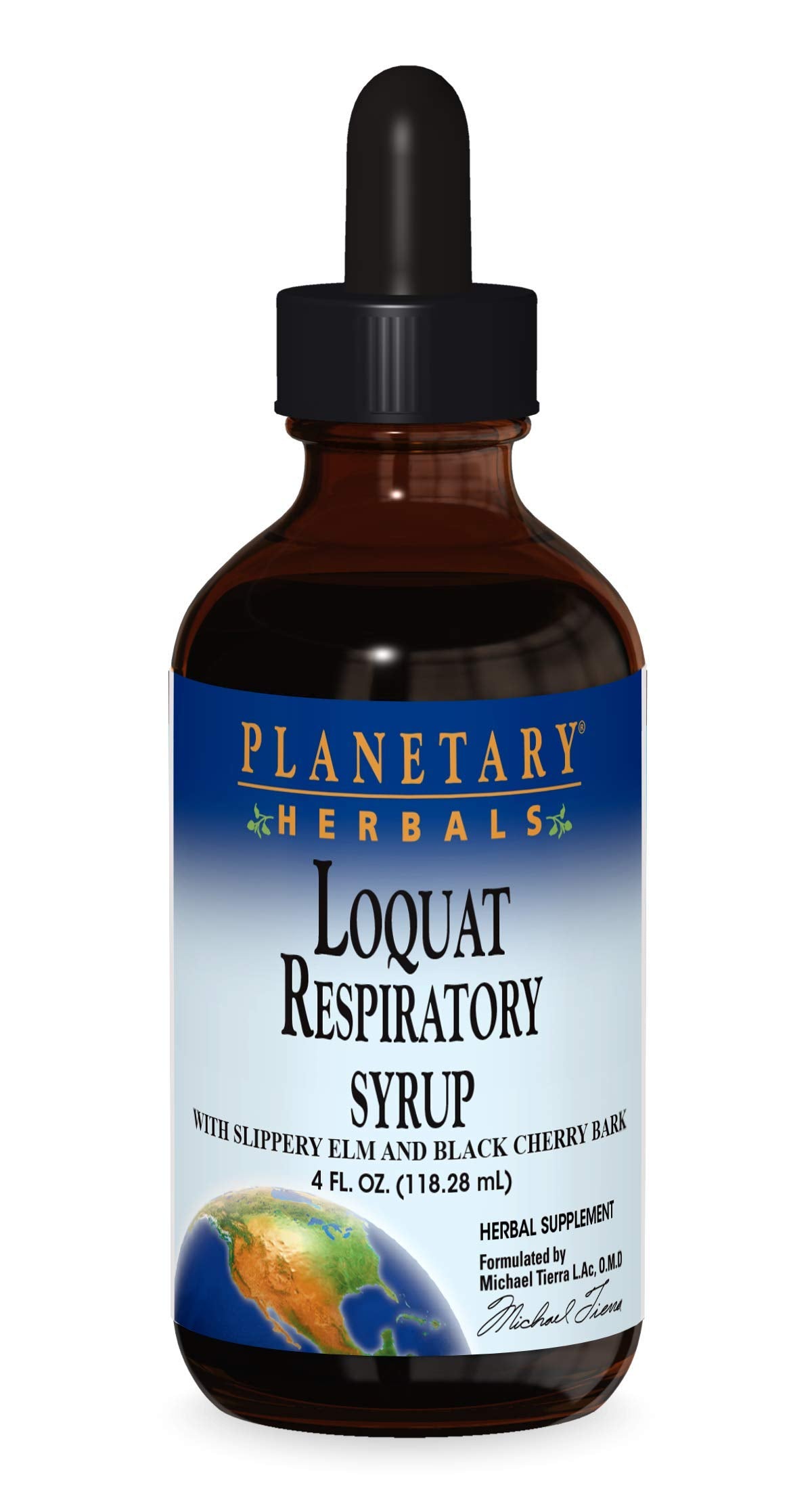 Planetary Herbals Loquat Respiratory Syrup bottle label