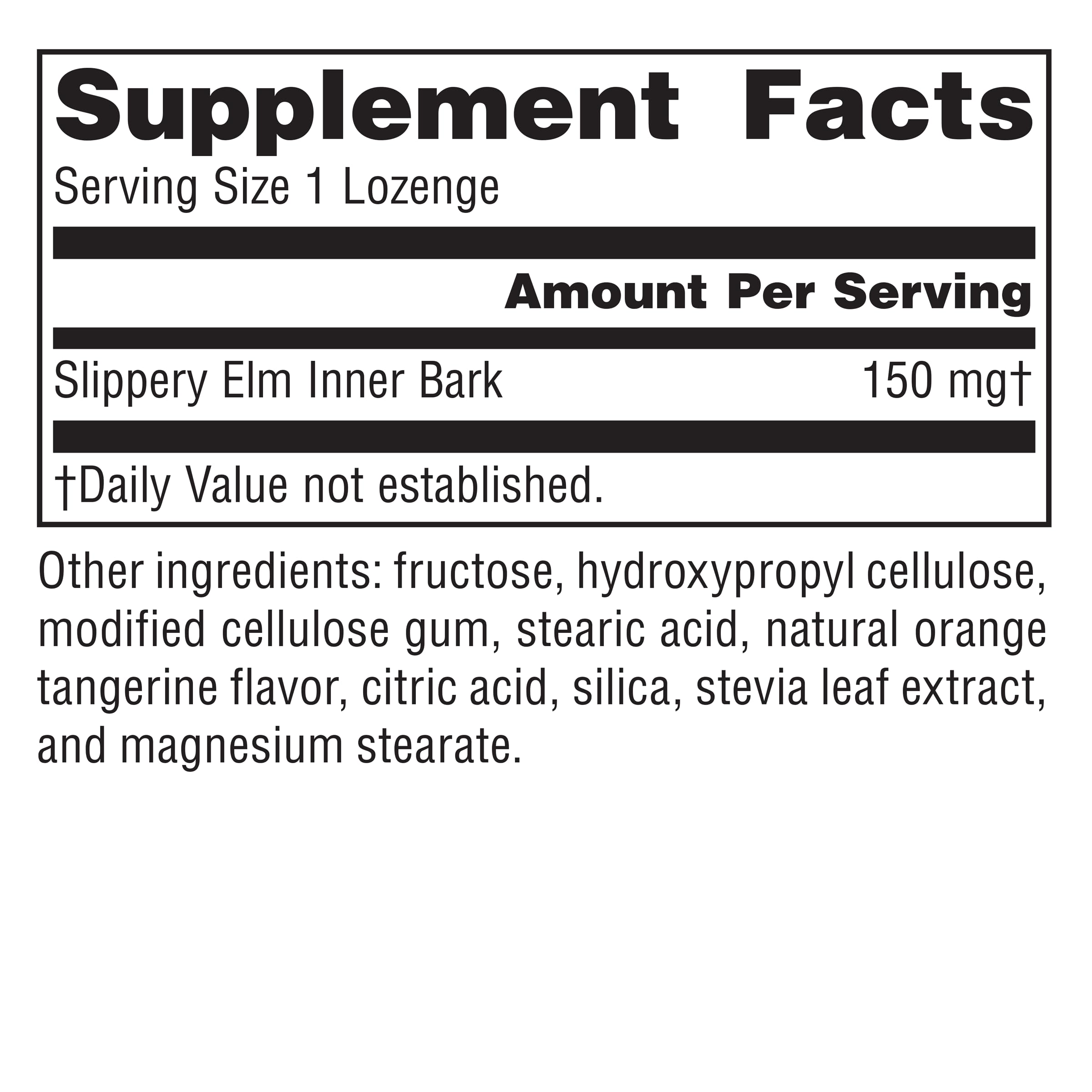Slippery Elm Lozenges Tangerine flavor