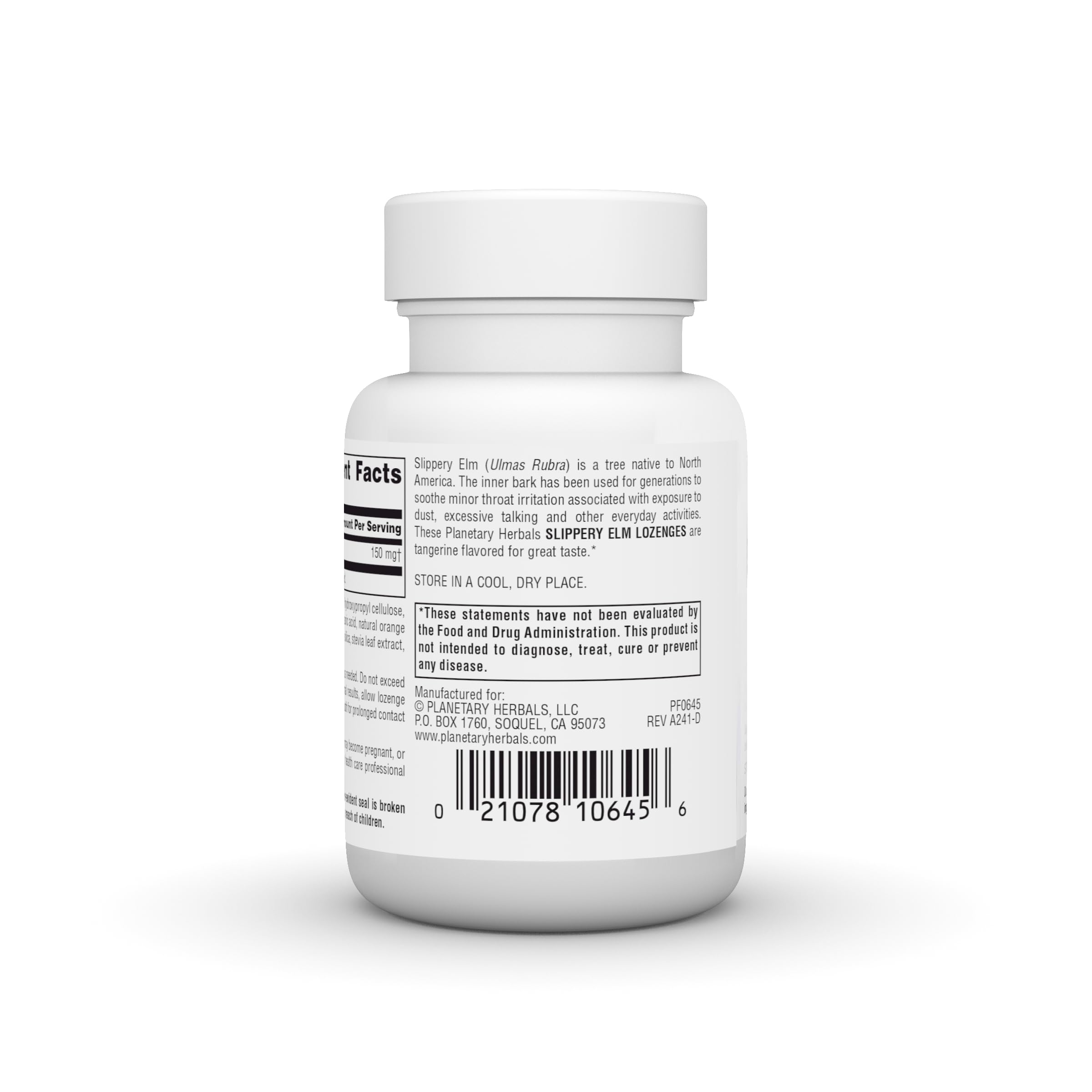 Slippery Elm Lozenges unflavored with echinacea and vitamin C