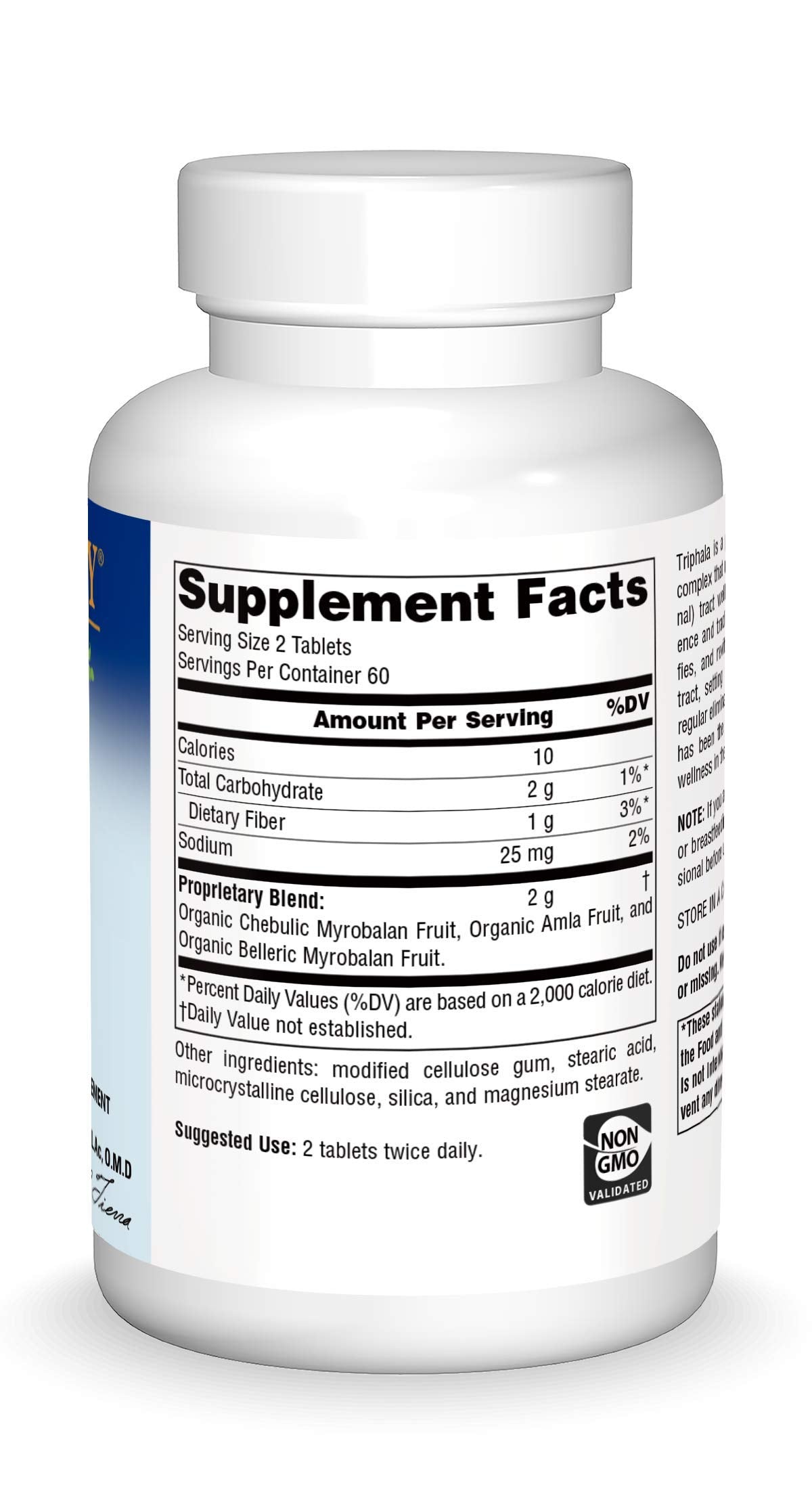 Side view of Planetary Herbals Triphala Gold packaging