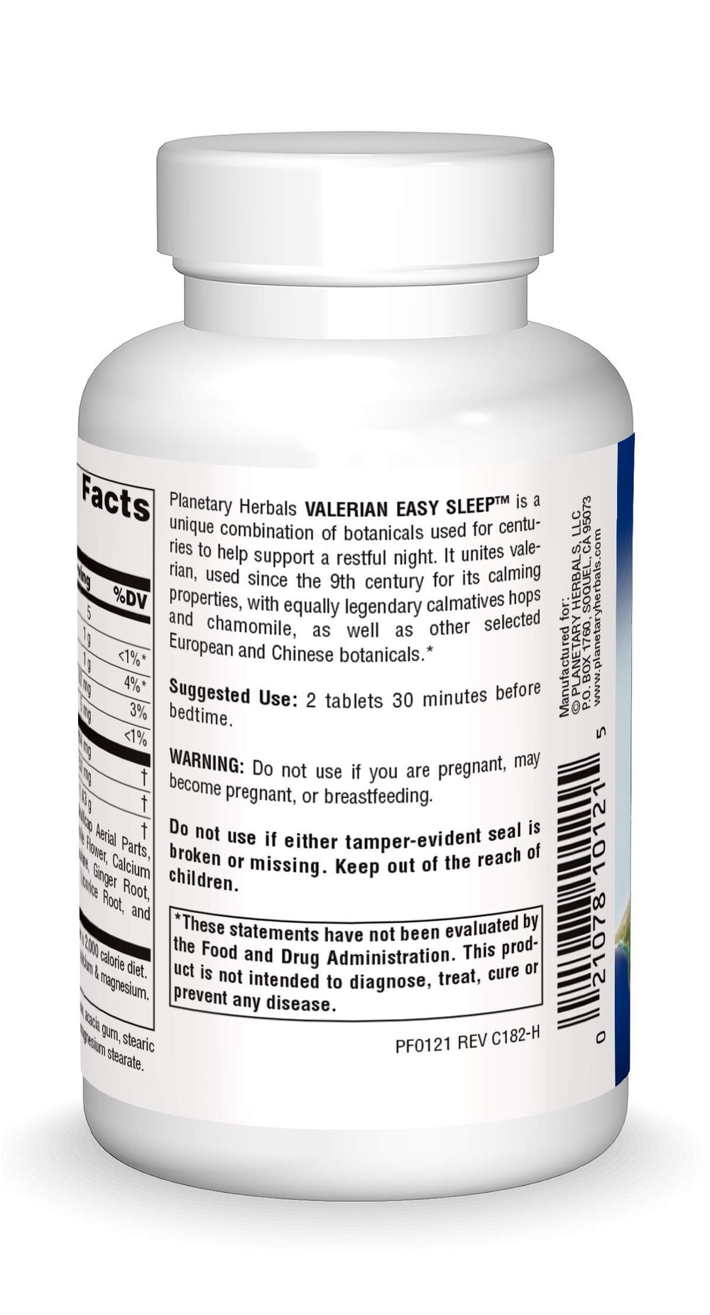 Valerian Easy Sleep tablets and calming botanicals scene