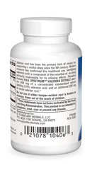 Label showing 450 mg standardized valerian extract with 0.8% valerenic acid