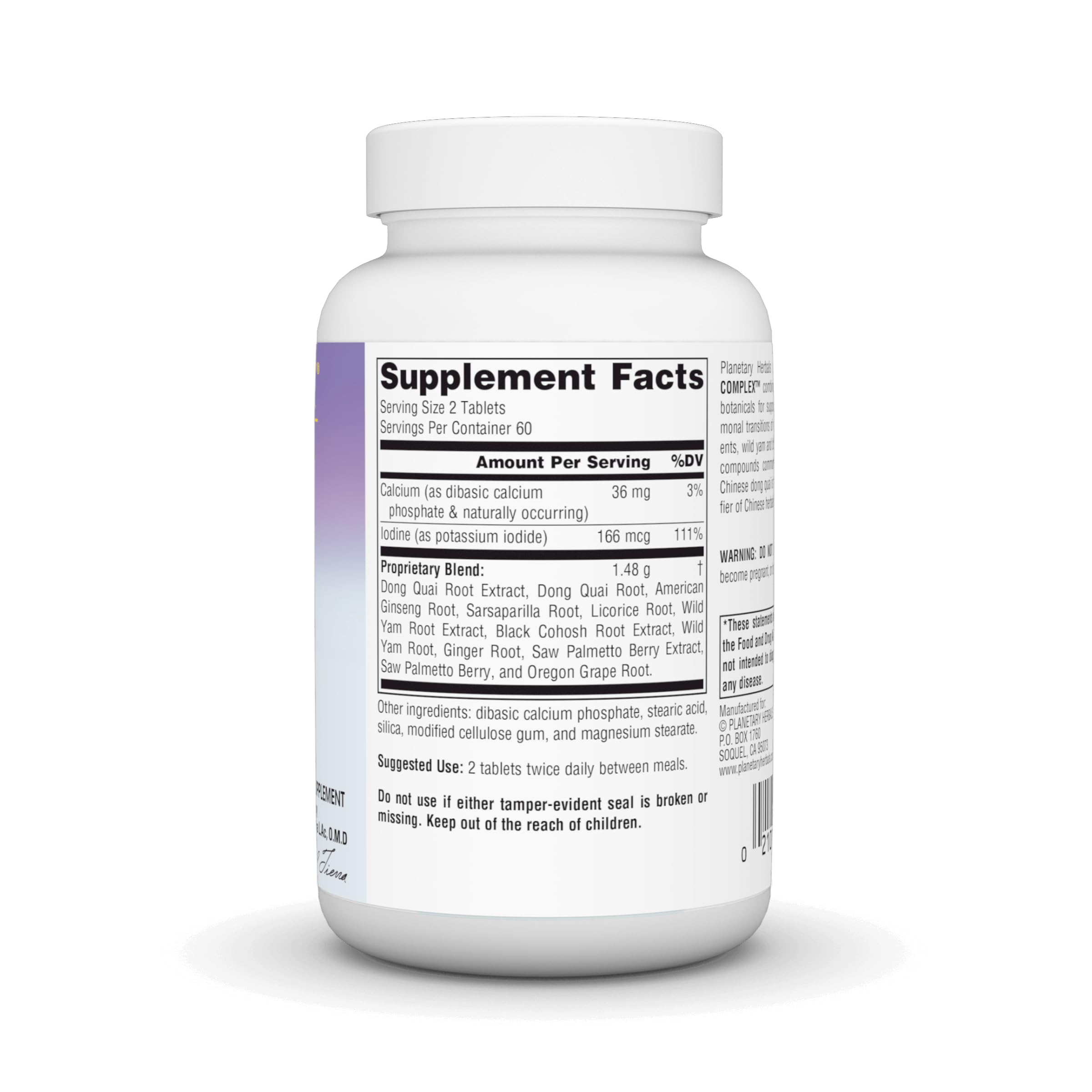 Planetary Herbals Wild Yam Black Cohosh Complex bottle and packaging