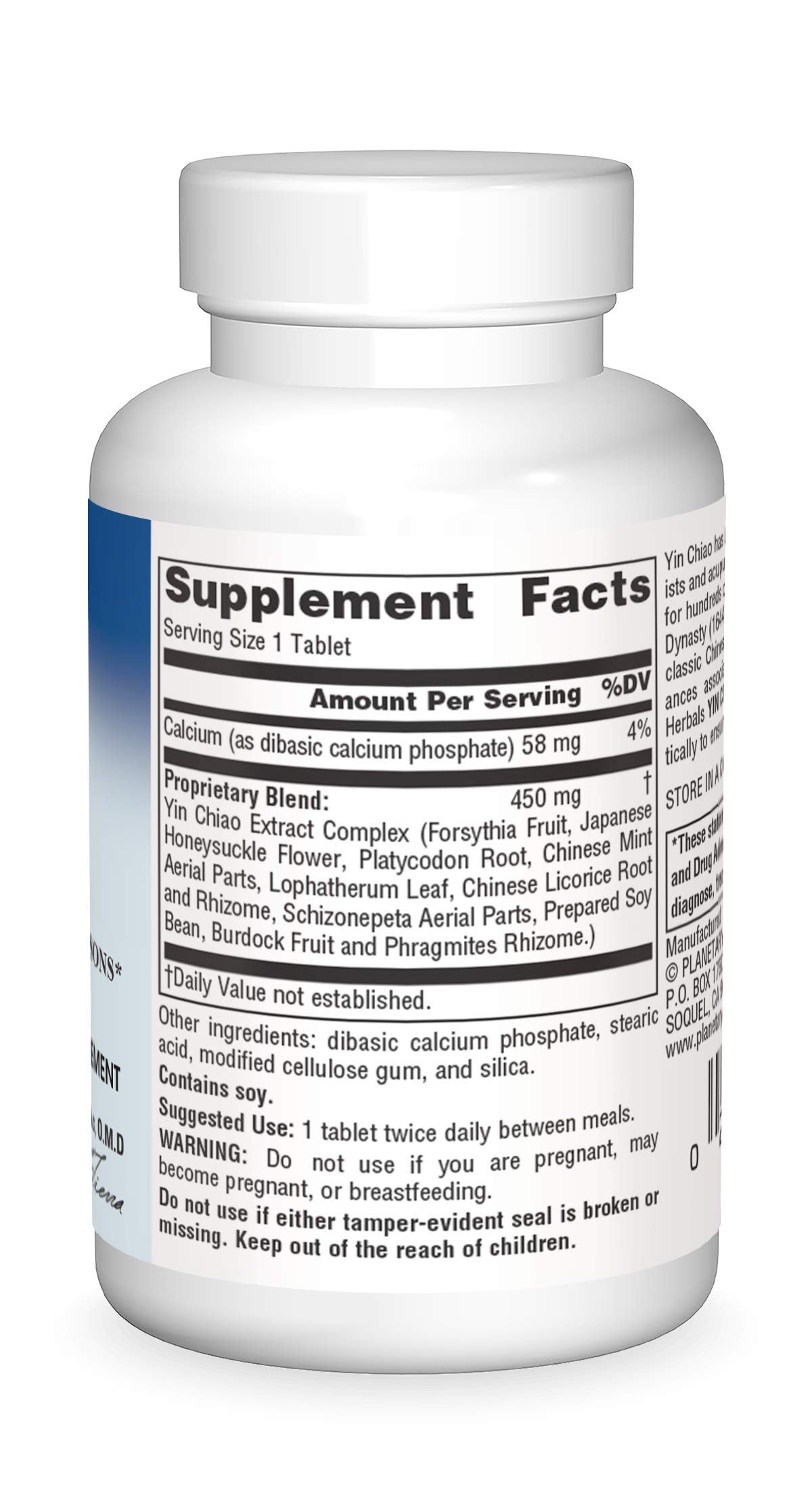 Lifestyle shot with Yin Chiao Classic Tablets and seasonal herbs