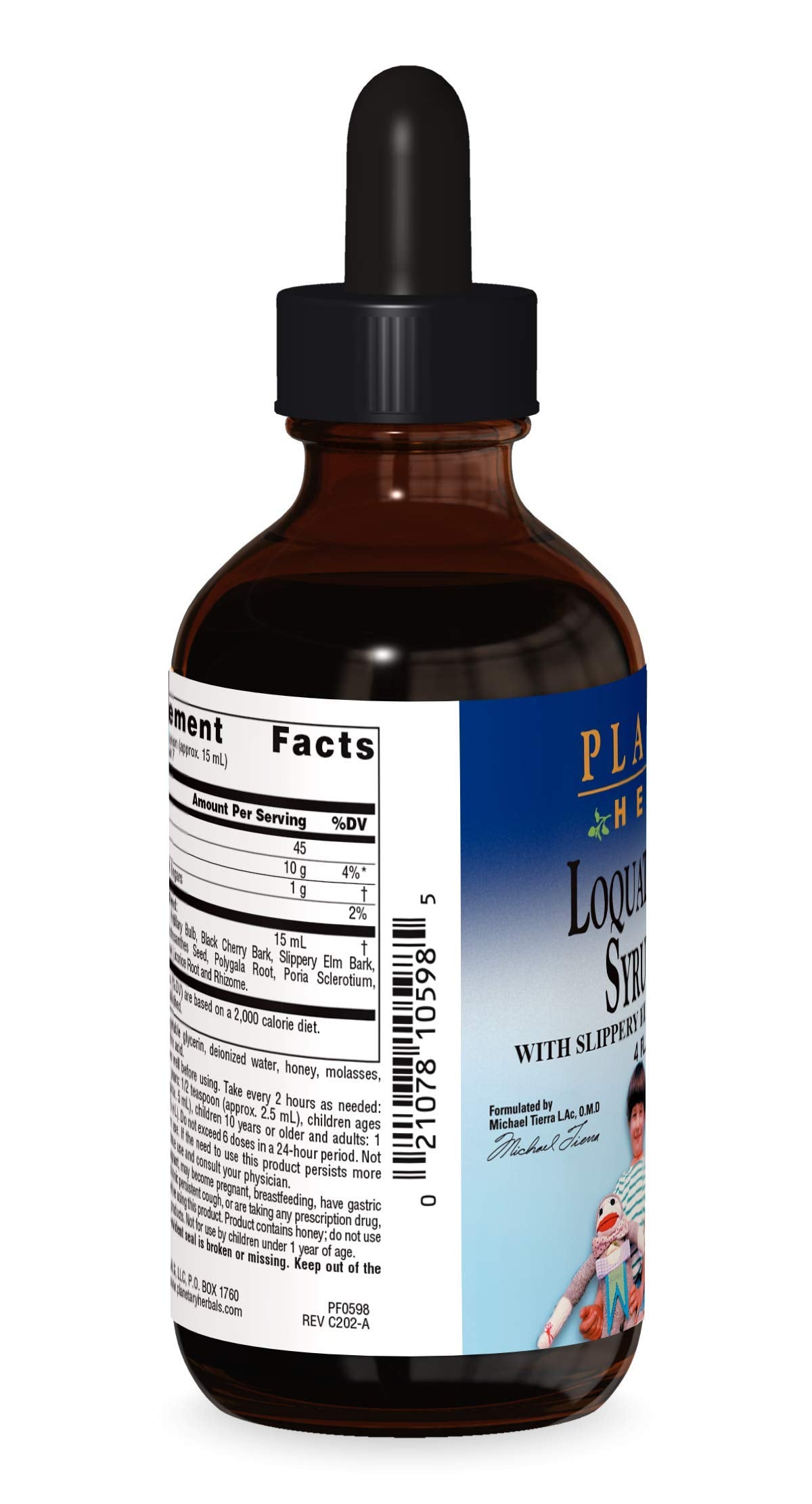 Dosing spoon with Planetary Loquat Respiratory Syrup for Kids