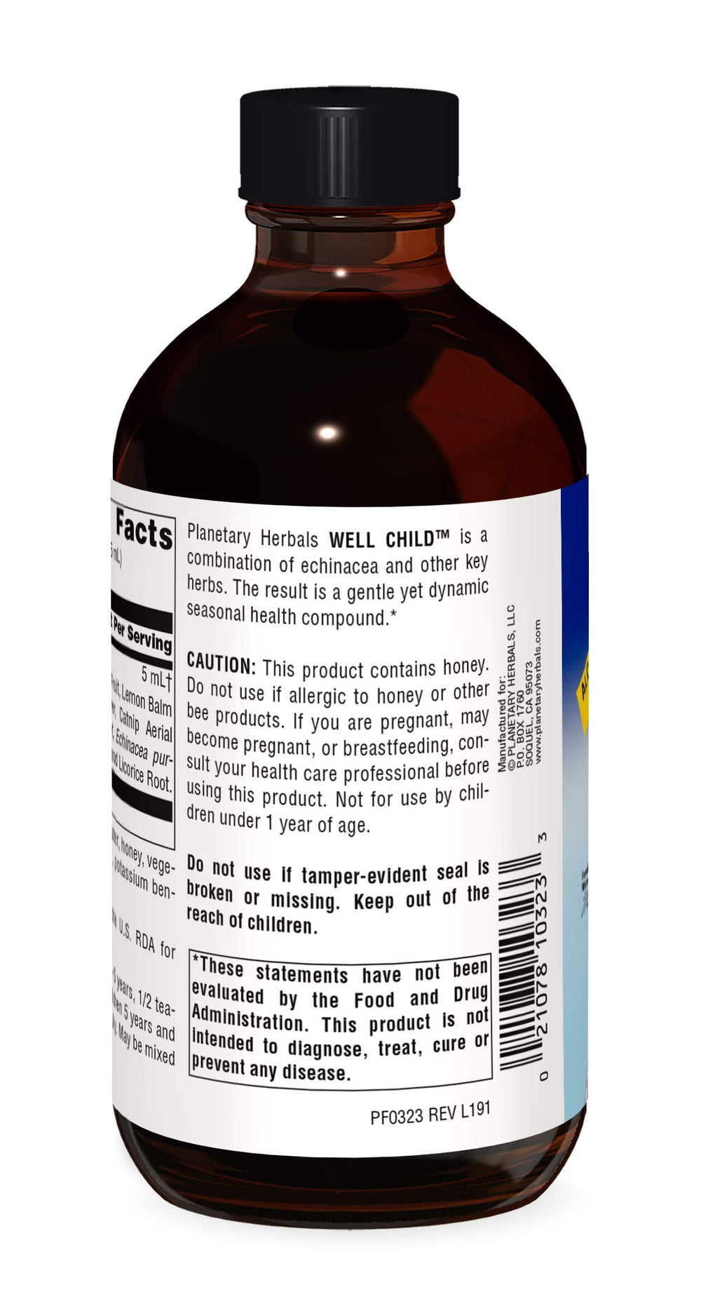 Well Child syrup dosage illustration showing 1/2 teaspoon and 1 teaspoon