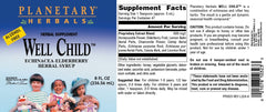 Planetary Formulas Well Child syrup packaging