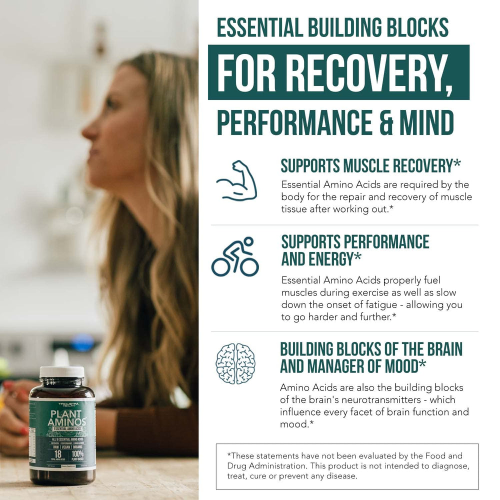 Chart of all 9 essential amino acids in Plant Aminos