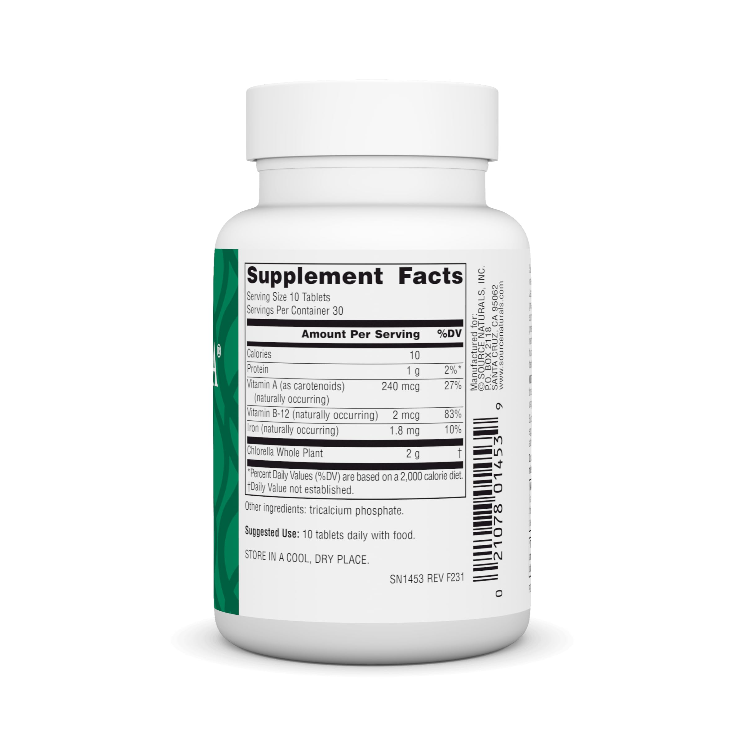 Chlorella with plant-based B12 for vegan and vegetarian diets