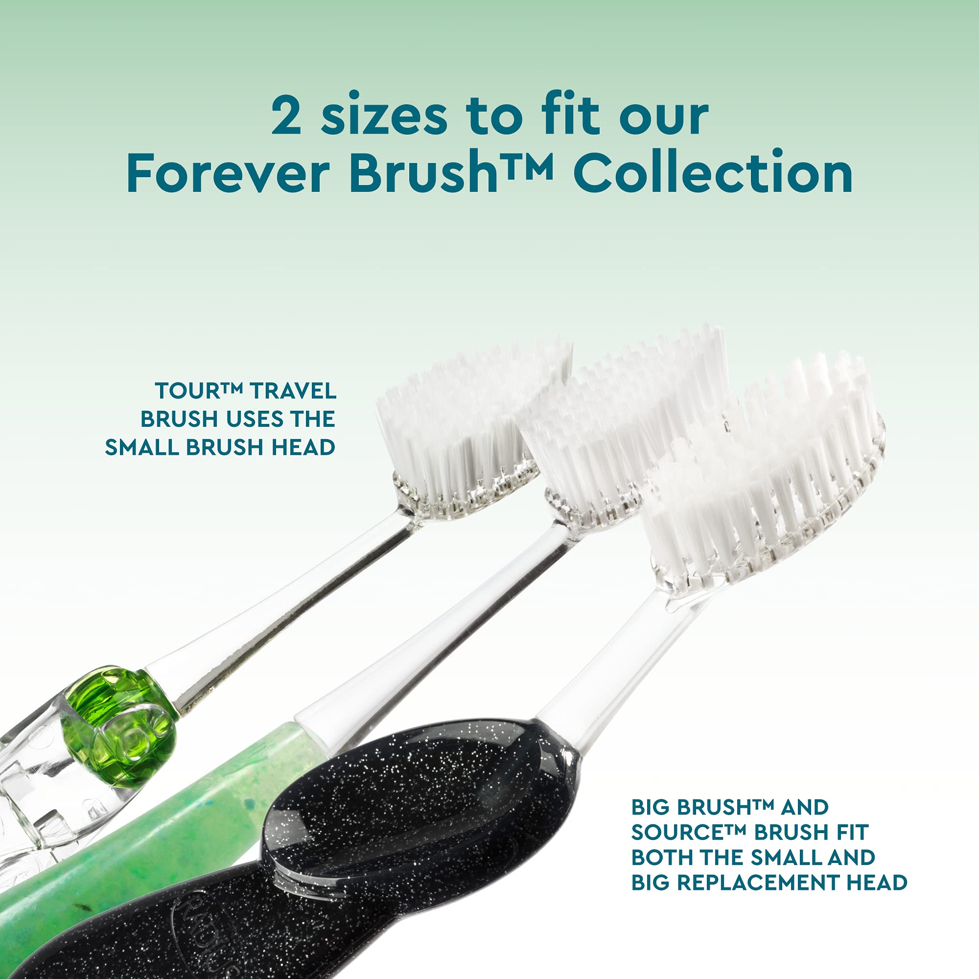 Plant-based nylon bristles close-up
