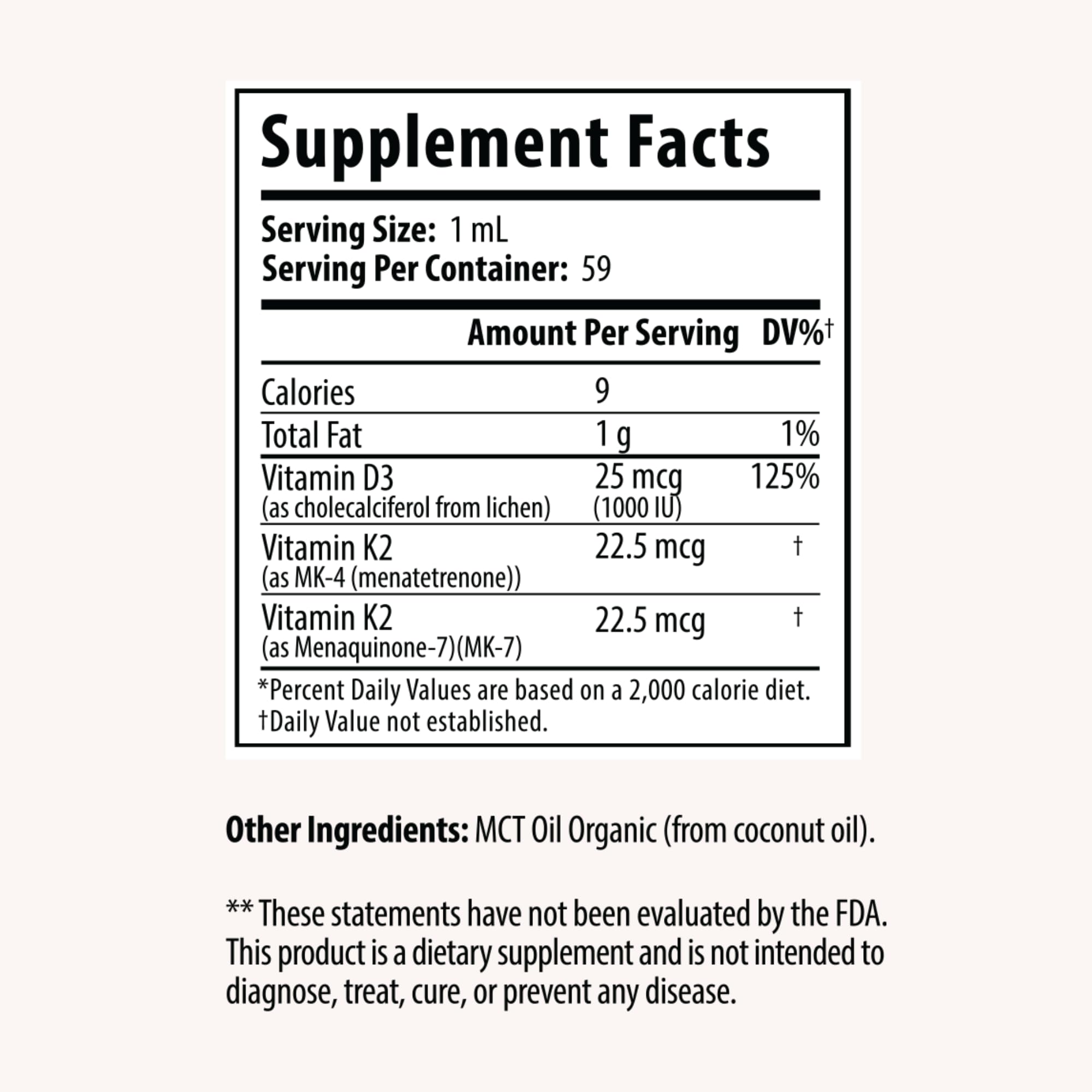 Plant-based D3 drops derived from lichen